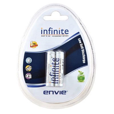 Envie AAA 800 2PL Infinite Rechargeable Batteries  