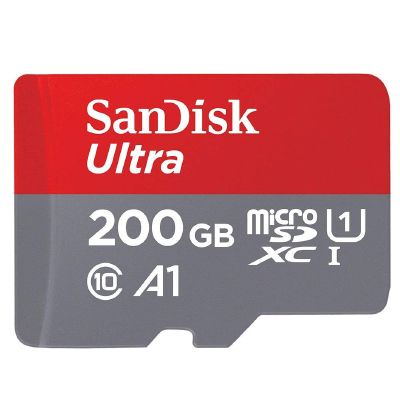 SanDisk 200GB Ultra A1 MicroSDXC Memory Card 100MBs