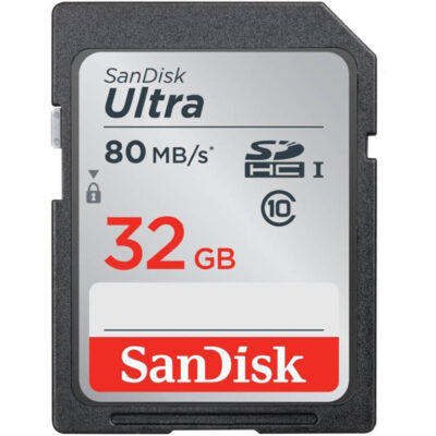 SanDisk Ultra 32 GB SDHC Class 10 80 MBs Memory Card