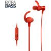 Sony XB510AS Wired Headset with Mic (Red, In the Ear)