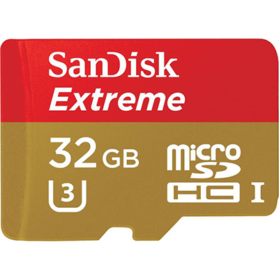 SanDisk Extreme 32 GB MicroSDHC UHS Class 3 90 MB/s Memory Card