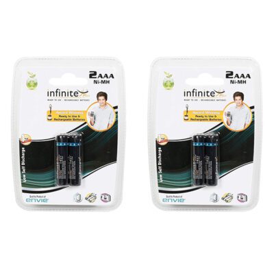 Envie 1100mah 2nos AAA Infinite Plus Rechargeable Ni-MH Battery