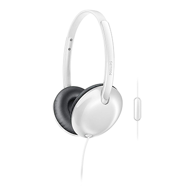 Philips SHL 4405BK-00 Wired Headset with Mic (White, On the Ear)