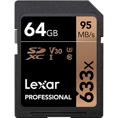 Lexar Professional 633x 64GB SDXC UHS-IU1 Card