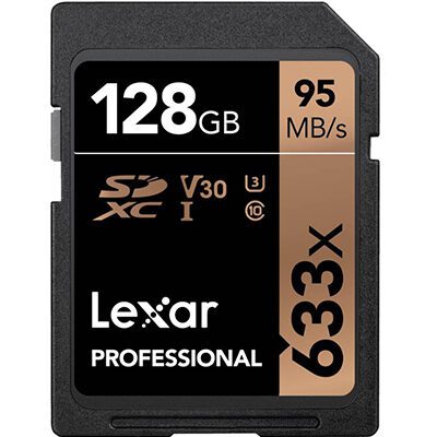 Lexar 633x 128 GB SDXC Class 10 95 Mbps Memory Card