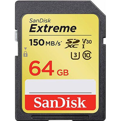 SanDisk Extreme 64 GB Extreme SDHC Class 10 150 MB Memory Card
