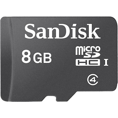sandisk 8gb microsd class 4 memorycard