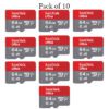 sandisk 64gb a1 memory card pack of 10