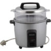 Panasonic SR-Y22FHS Electric Rice Cooker with Steaming Feature (5.4 L, Silver)