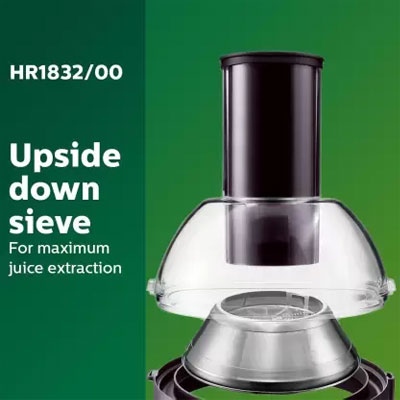Philips Viva Collection HR1832/00 1.5-Litre 500W Juicer (Ink Black, 1 Jar)