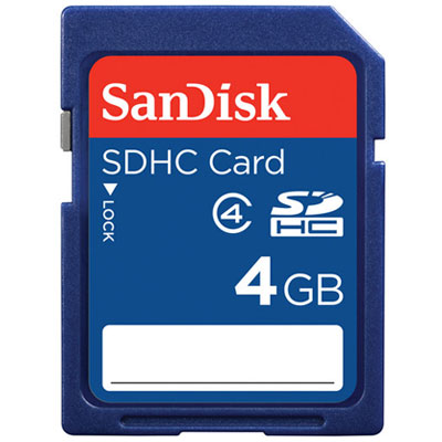 SanDisk Secure 4GB Class 4 SDHC Memory Card