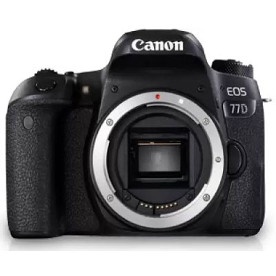 Canon EOS 77D DSLR Camera (Body Only) (16 GB SD Card + Camera Bag) (Black)