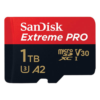 Sandisk 1TB Extreme Pro Micro SDXC UHS-I U3 A2 V30 Memory Card + Adapter