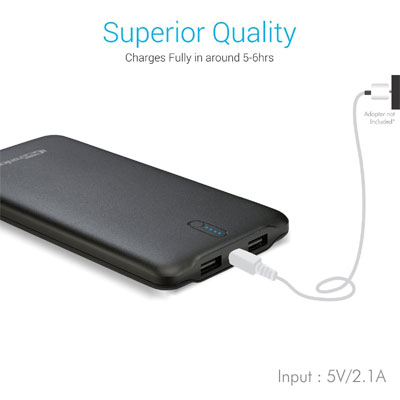Portronics POR-694 10000mAh Power Bank (Black)