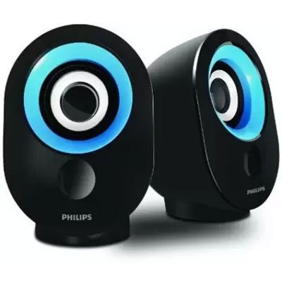 Philips SPA-50B/94 speaker with USB Plug (Blue)