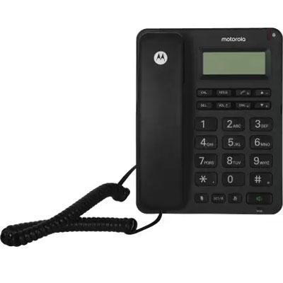 Motorola CT210I Corded Telephone with Display Corded Landline Phone (Black)  