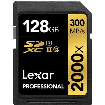 Lexar 2000X 128 GB SDHC Class 10 300 MB/s Memory Card