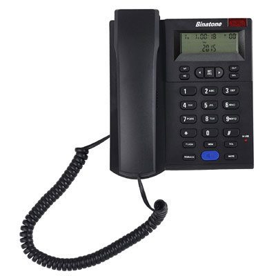 Binatone CONCEPT 700 Corded Landline Phone with Answering Machine (Black)