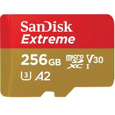 Sandisk Extreme A2 256GB MicroSDXC UHS Class 3 160MB/s Memory Card