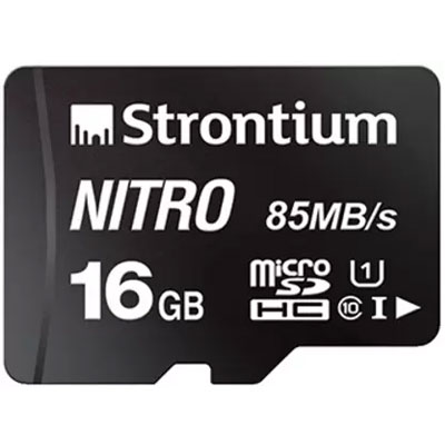 Strontium Nitro 16 GB MicroSD Card Class 10 85 MBs Memory Card
