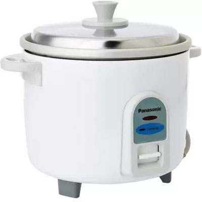 Panasonic SR-WA10 450-Watt Automatic Cooker Without Warmer (White)(Raw Capacity-0.6 kgs)  