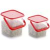 SOLOMON 3KG & 5KG SQUARE CONTAINER WITH RED CAP PACK OF 2
