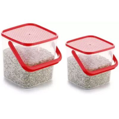 SOLOMON 3KG & 5KG SQUARE CONTAINER WITH RED CAP PACK OF 2