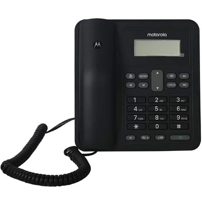 Motorola CT320I Corded Telephone with Display Corded Landline Phone (Black)  