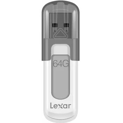 Lexar JumpDrive V100 64GB USB 3.0 Flash Drive, Gray (LJDV100-64GABNL)  