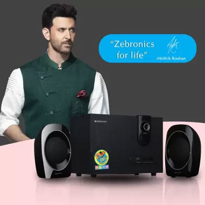 Zebronics ZEB SW2492 RUCF Laptop/Desktop Speaker (Black, 2.1 Channel)