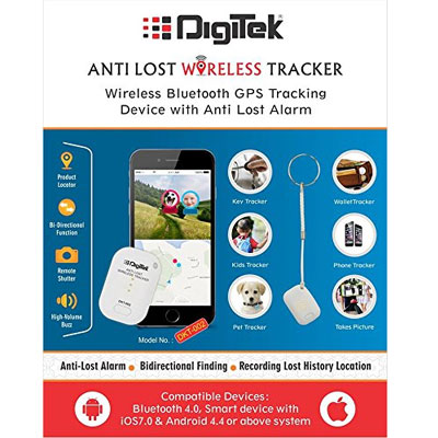 Digitek DTK 002 Wireless Bluetooth Anti-Theft Alarm Device Tracker/GPS Locator(White)  