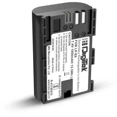 Digitek LP-E6 Rechargeable Battery for Canon DSLR Camera