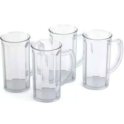 SOLOMON PREMIUM QUALITY SHAKE GLASS 400ML PLASTIC 4PCS SET