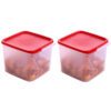 4KG SQUARE CONTAINER RED PACK OF 2