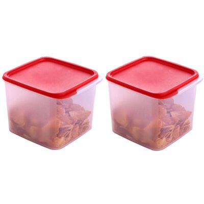 4KG SQUARE CONTAINER RED PACK OF 2