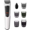 PHILIPS MG3721/77 Multi-Grooming Series 3000 7-in-1 for Face-Hair-Body-Nose and Ear Kit Runtime: 60 min Grooming Kit for Men (White, Black)  