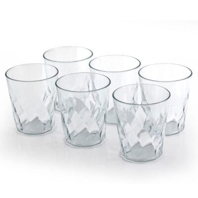 SOLOMON CRYSTAL GLASS PLASTIC 6PCS SET