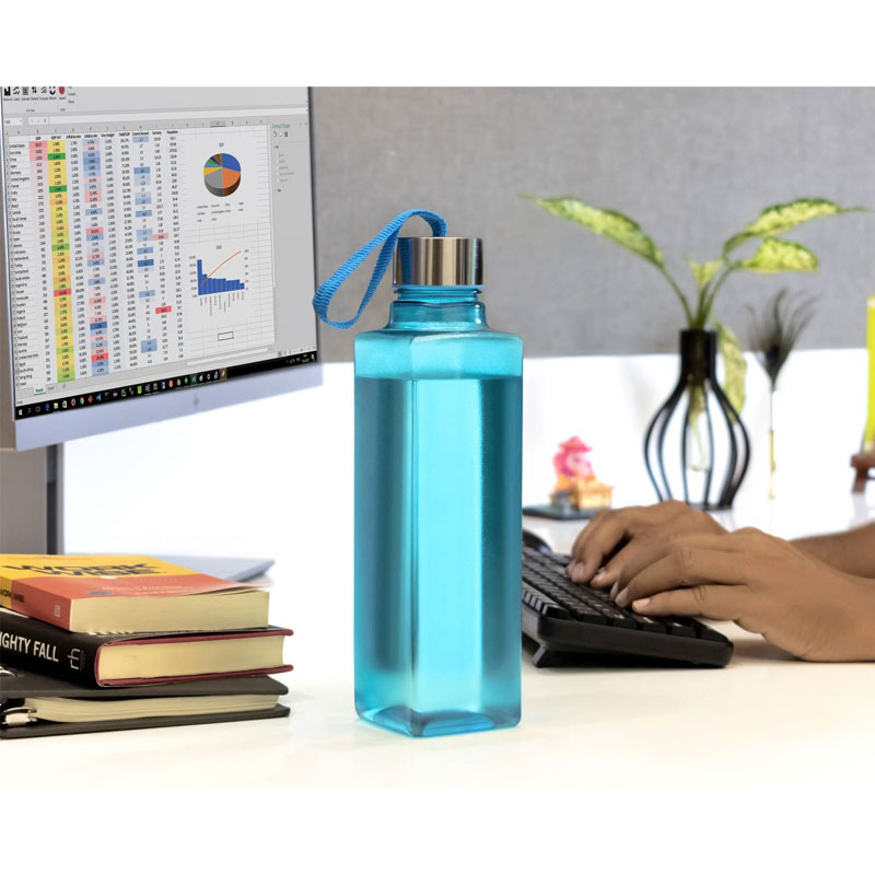Solomon Square Plastic Water Bottle for Fridge (Multicolor)
