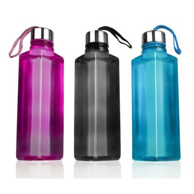 Solomon Square Plastic Water Bottle for Fridge (Multicolor) Pack of 3