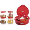 Matuki Container 4 Pcs & 1 Pcs Prospice Masala Box RED