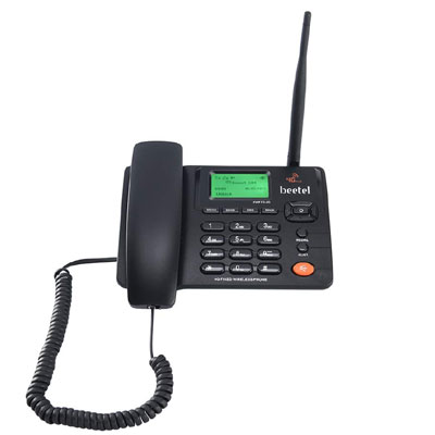 Beetel F3-4G Fixed Wireless Phone Corded Landline Phone (Black)