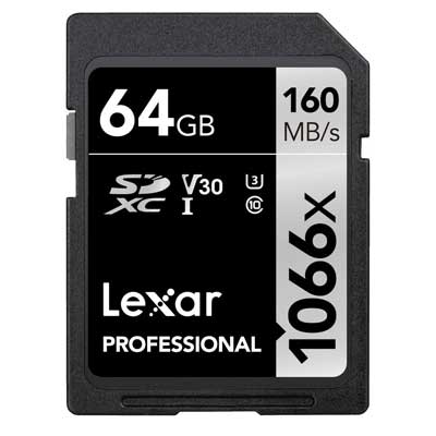 Lexar Professional 1066x 64GB SDXC UHS-I Card Silver Series