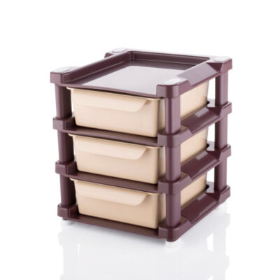 Solomon premium Quality folding rack 3 layer brown