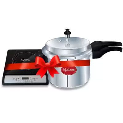 Lifelong LLCMB13 1400 W Induction Cooktop with IB 3 Ltr Outer Lid Pressure Cooker