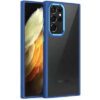 KALLISTA Back Cover for Samsung S22 Ultra ,Transparent Mobile Cover ,Slim Shockproof, Soft TPU, Camera Protection Blue