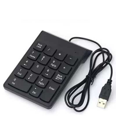 Scalebee Wired Numeric Keypad Slim Mini Number Pad Keyboard Numpad for Laptop & Desktop Wired USB Laptop Keyboard